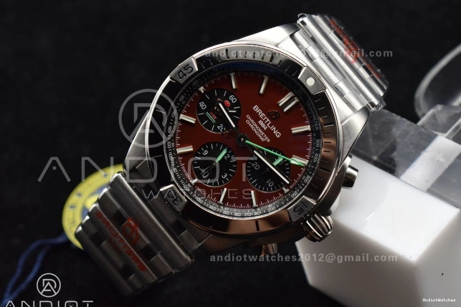 SS Bracelet 44mm B01 Chronomat Edition Best 1:1 FashionForward BLSF On Red SS 547 A Dial 1213